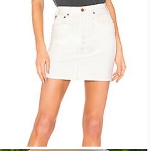 AG-ED Denim White The Vera Mini Skirt